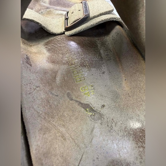 Birkenstock Arizona Soft Footbed Taupe Suede Men Regular Sandal Sz 48 / US 15 - Picture 5 of 14